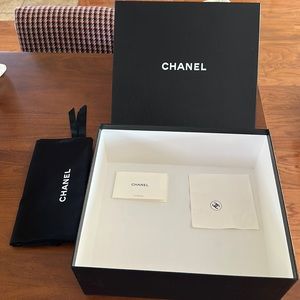Chanel shoe box with dust bags